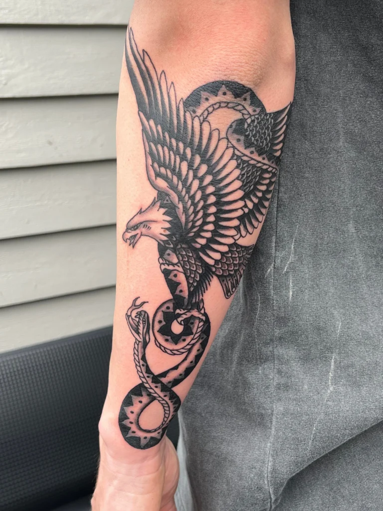 eagel and snake tattoos
